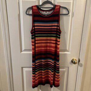 Loft Outlet Women's Multicolored Sleeveless Striped Swing Dress ~ NWT ~ Small